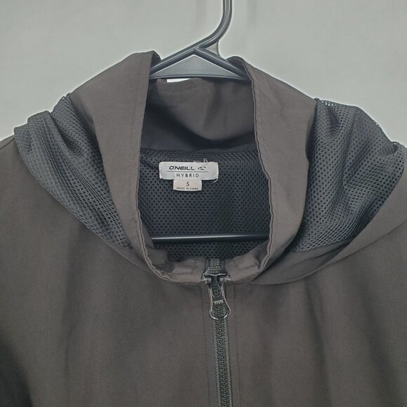O'Neill Hybrid Long Sleeve Full Zip Hoodie Solid Oversize Small Women Black - Picture 4 of 12